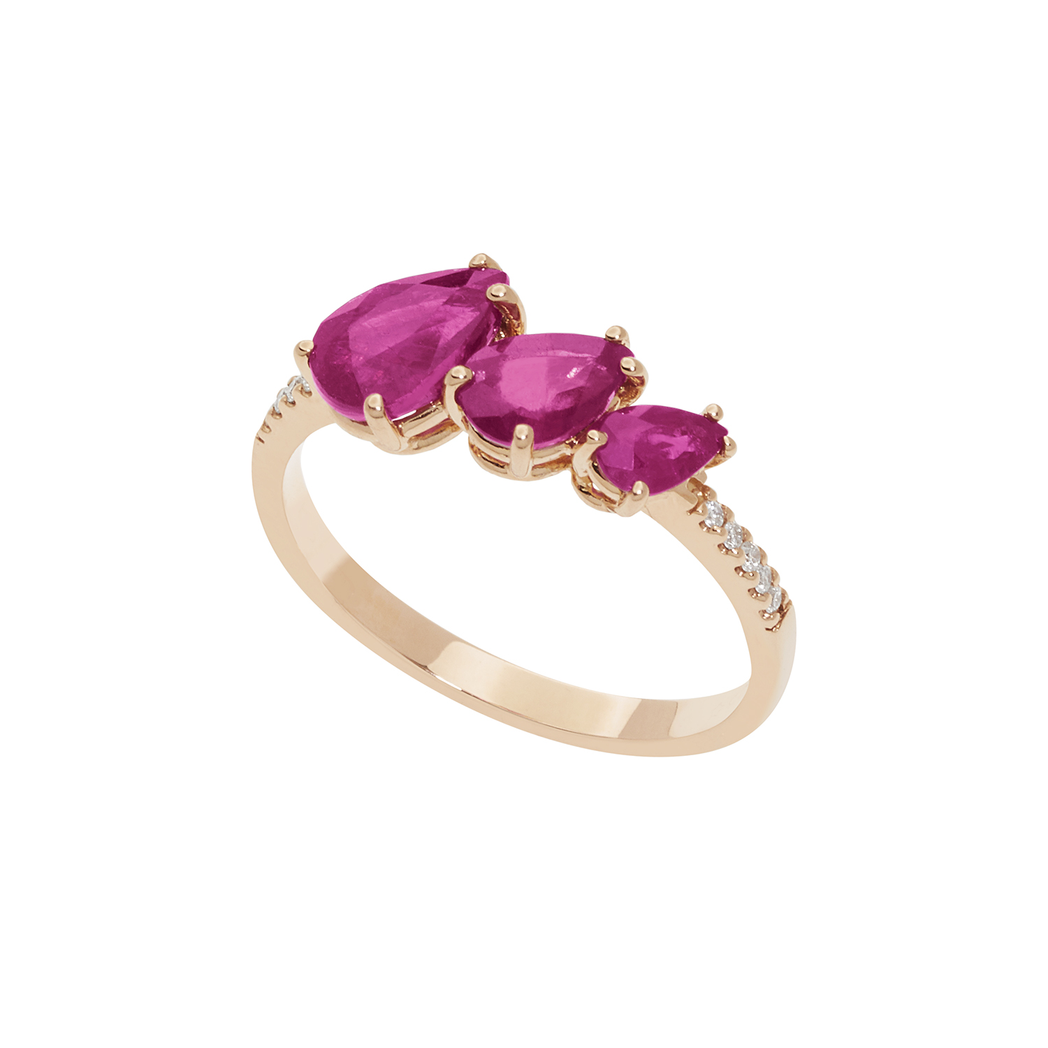 Anelli con Rubini, Oro e diamanti Comete Gioielli