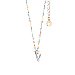 Silver Crew Neck Letter V from the Stella Comete Jewelry Collection