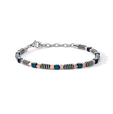 Terasest ja hematiit, sinine ja roosa Pvd käevõru Mineral Sieraden