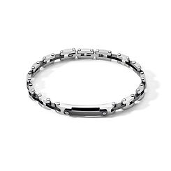 Bracciale Uomo in Acciaio e Pvd nero della collezione Basic Comete Gioielli