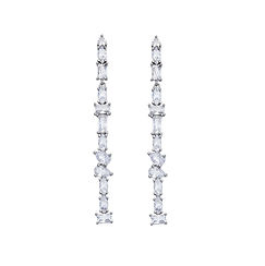 Orecchini a cascata in Argento 925‰ e bianchi Zirconi Collezione Glamour Comete Gioielli