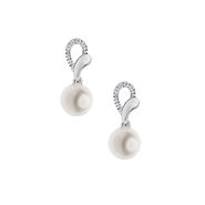 Pendientes con perlas de oro 750‰ y diamantes Colección Love Pearls