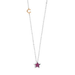Weißgold-Kette mit Rubinen aus der Schmuck-Kollektion Stella COMETE