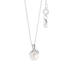 Collana Perle Acquadolce in oro e Diamanti della Collezione Perle d'Amore