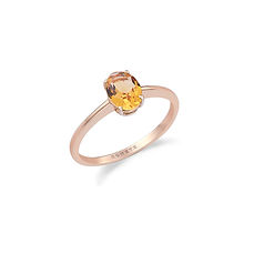 750‰ roosa kuld ja ovaalne tsitriini sõrmus Candy Collection Comete Sieraden