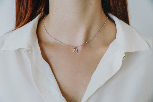 Amberta Collana Statement Argento 925 Con Diamanti Simulati | Mesh Cristalli Ipoallergenica | Regalo Di Lusso