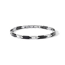 Herrenarmband aus Stahl und schwarzem Pvd aus der Delta Kollektion von Comete SCHMUCK