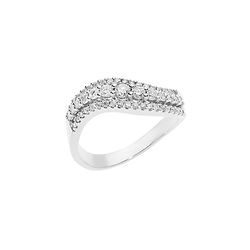 White Gold and White Diamonds Ring from the Comete Jewellery Wave Collection