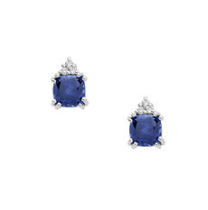 Orecchini in Oro Diamanti e Zaffiri blu Antico della Collezione Storia di Luce Colore Comete Gioielli