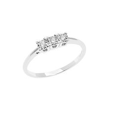 Anello Trilogy in Oro e Diamanti della Collezione Pegni d'Amore Comete Gioielli