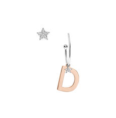 Orecchini in Argento Lettera D della Collezione Stella Comete Gioielli