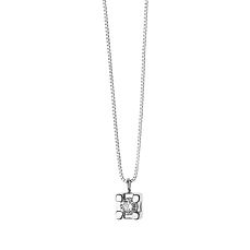 Slim Light Point Crew Neck in Gold and Diamond from the Storia di Luce Collection Diamonds Comete Jewelry