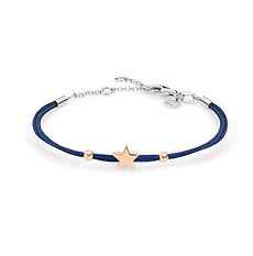 Bracciale Stella in argento cordino blu della Collezione Stella Comete Gioielli