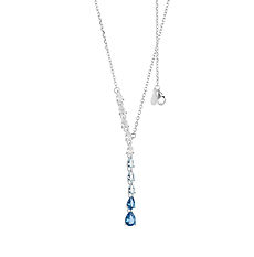 Girocollo gocce di Tennis in Argento e cristalli azzurri degradè della Collezione Glamour Comete Gioielli