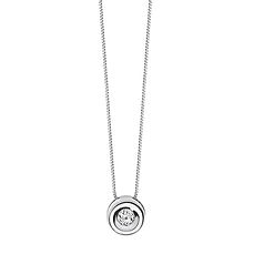Round light point necklace in Gold and Diamond from the Storia di Luce Diamanti Collection Comete Jewelry