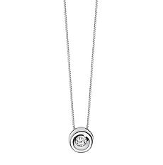 Collana Punto luce tondo in Oro e Diamante della Collezione Storia di Luce Diamanti Comete Gioielli