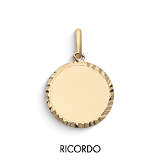 Colgante redondo de mujer personalizable en Oro amarillo de Comete Joyeros
