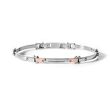 Senior Armband aus Stahl, Roségold und weißen Diamanten aus der Comete Schmuck Kollektion