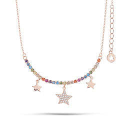 Girocollo Tennis in Zilver Ster van de Collectie Talismano Comete Sieraden
