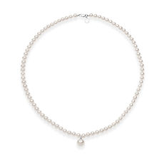 Girocollo Filo Perle Acquadolce in Oro e Diamante della Collezione Fili Perle Acquadolce Comete Gioielli
