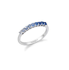 Anello Oro bianco, Zaffiri degradè Collezione Fantasia di Colore Comete Gioielli