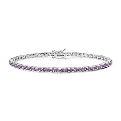 Tennis in Argento e zirconi Viola Ametista della Collezione Tennis Donna Comete Gioielli