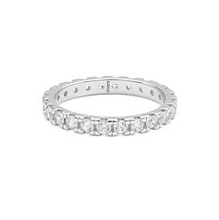 Anello in Argento e zirconi bianchi della Collezione Tennis Uomo Comete Gioielli