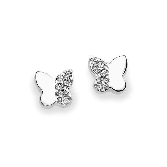 Clever Orecchini Donna A Farfalla In Argento 925 Con Zirconi: Gioiello Elegante E Lucido, Regalo Idea