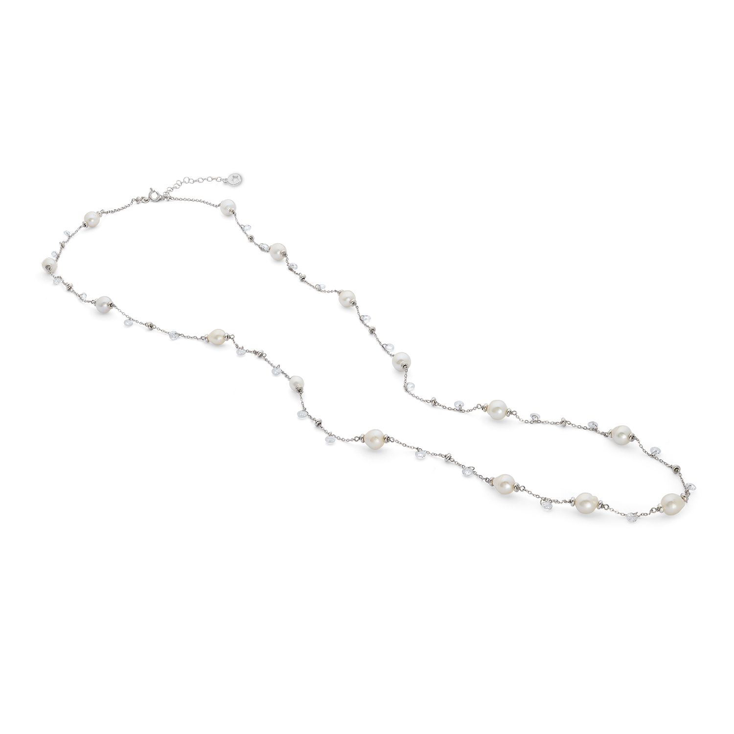 MIORE Collana Donna Argento 925 Placcato Oro 18K: Con Pietre Colorate, Made In Italy, 45 Cm