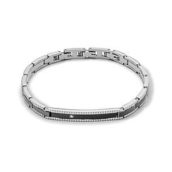 Bracciale in Acciaio e PVD nero della Collezione Tyres Comete Gioielli