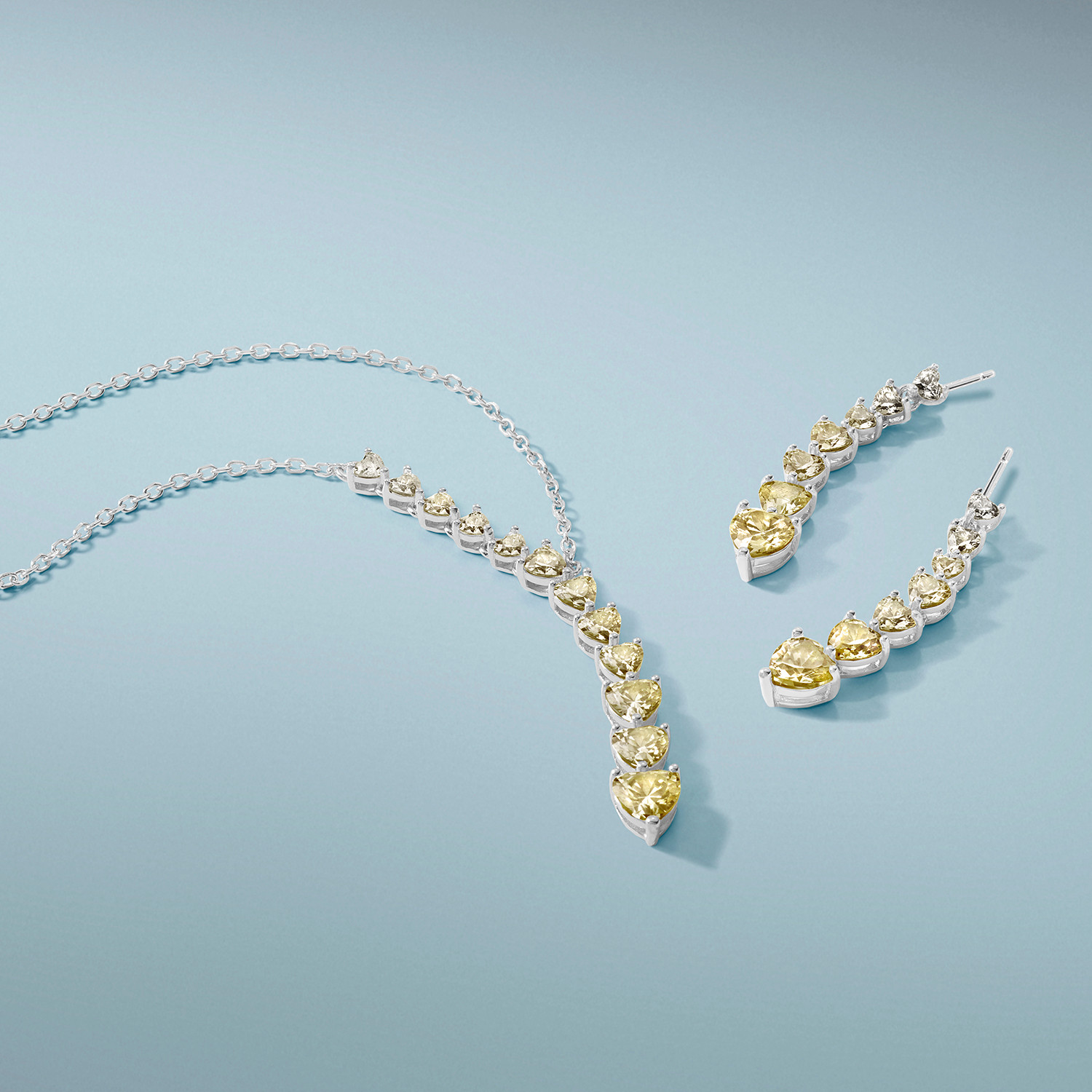 Collana Damigella D'Onore Con Cuore E Cristallo Blu | Regalo Ringraziamento Matrimonio - Acciaio Inossidabile