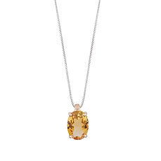 Kaelakee 750‰ roosa kuld ja ovaalne tsitriin Candy Collection Sieraden