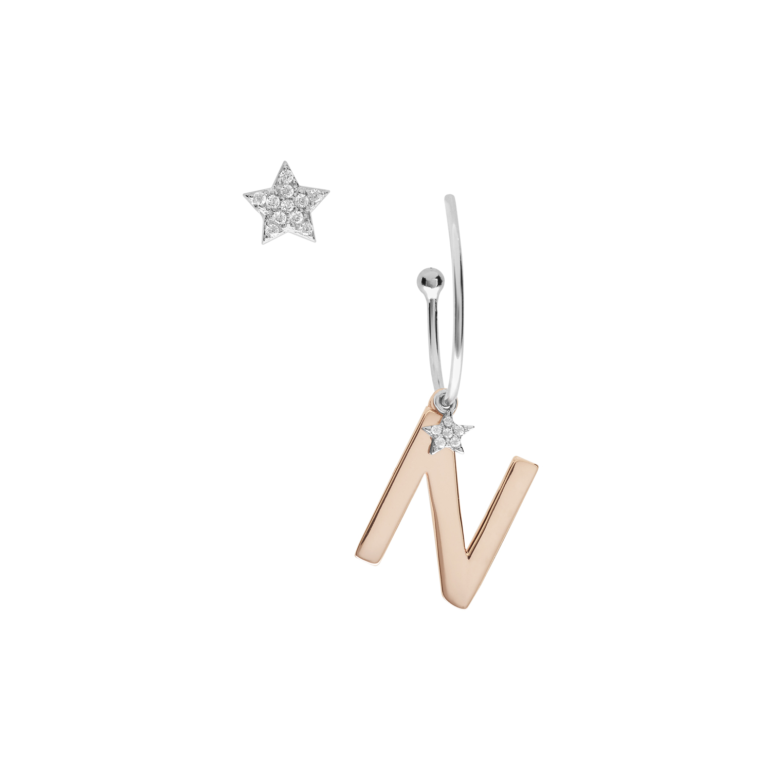 SANNYRA Orecchini A Cerchio Con Iniziale F Placcati Argento, Minimal, Regalo Per Donne, Diametro 16mm