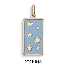 Ciondolo donna stelle oro giallo smalto azzurro Comete Gioielli