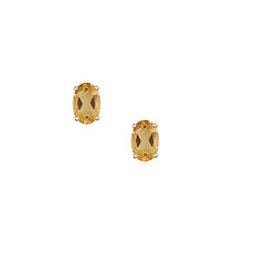 Orecchini in Oro rosa 750‰ e Citrino ovale Collezione Candy Comete Gioielli