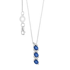 Collar Trilogy con zafiros azules y diamantes en oro blanco de la colección Vittoria Comete Joyas