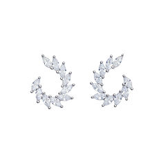 Ohrringe aus 925‰ Silber und weißen Zirkonen Glamour Kollektion COMETE SCHMUCK