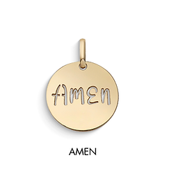 Amen women's pendant in Yellow Gold by Comete Gioielli