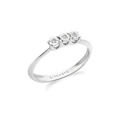 Anello trilogy Oro 375‰ e Diamante bianco Collezione Storia di Luce Comete Gioielli