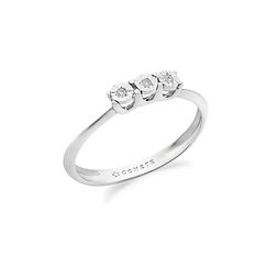 Anello trilogy Oro 375‰ e Diamante bianco Collezione Storia di Luce Comete Gioielli