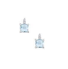 Orecchini Oro 750‰ Diamanti e Acquamarina taglio antico Collezione Fantasie di Acquamarina Comete Gioielli