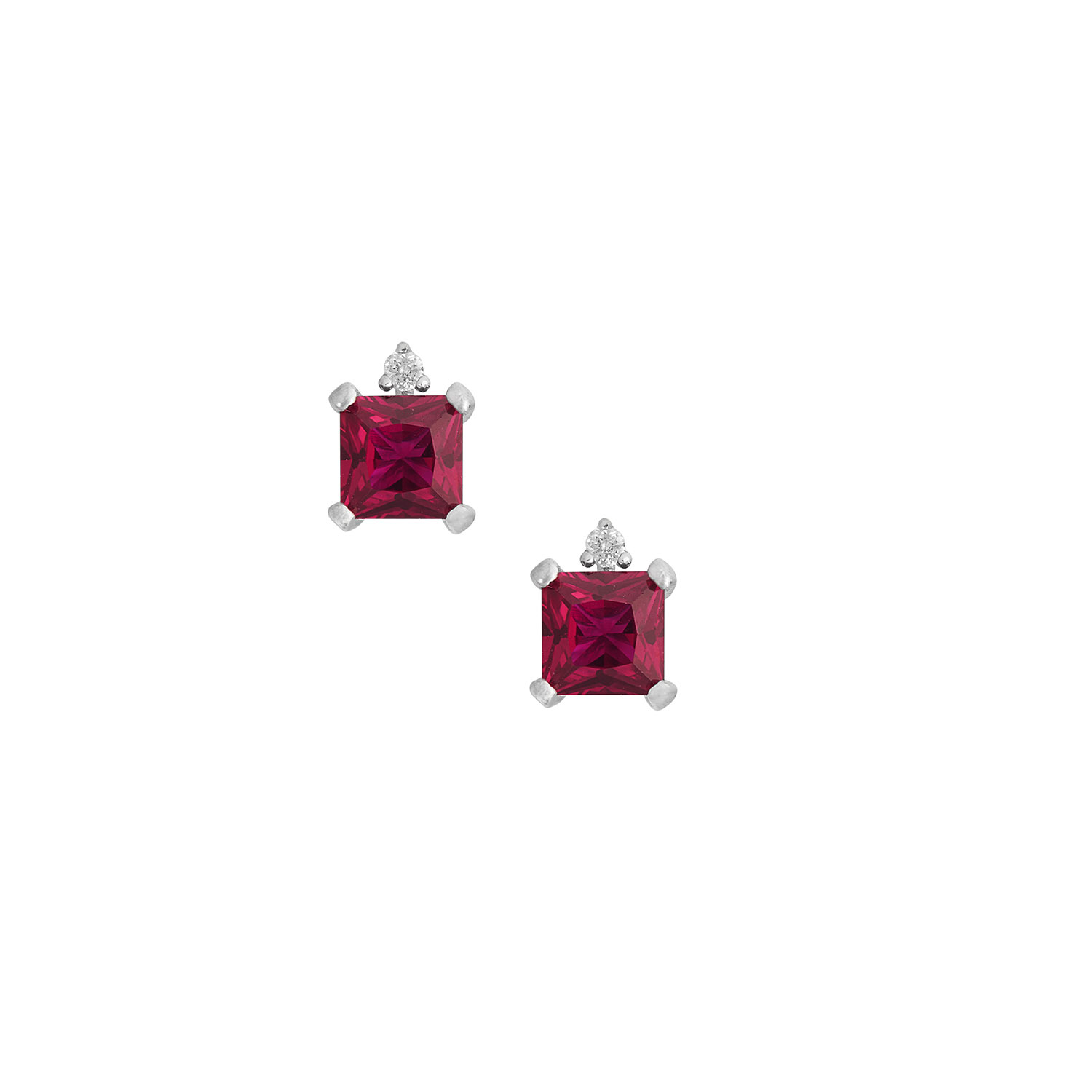 Orecchini In Oro Bianco 9k Con Rubino (0.44 Ct) | Miore, Artigianali, Con Certificato, MA907EW