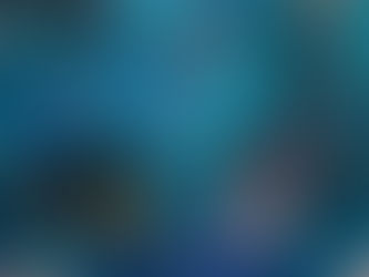 Abstract art with blues, yellows, oranges, blacks.