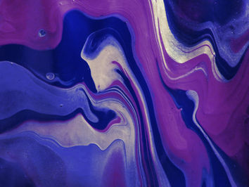 Abstract art in shades of purple by Anni Roenkae