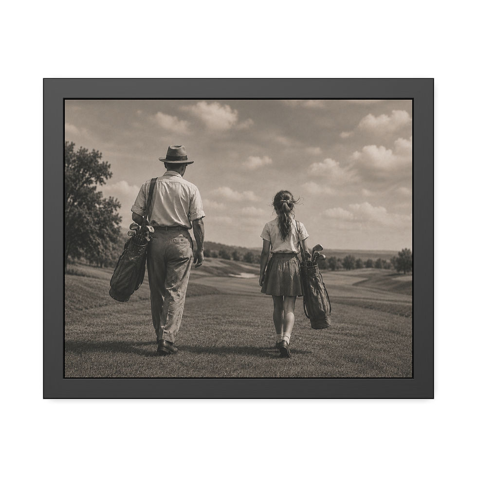 Thumbnail: Where It All Began | Father Daughter Golf Art | Framed Golf Wall Decor 
