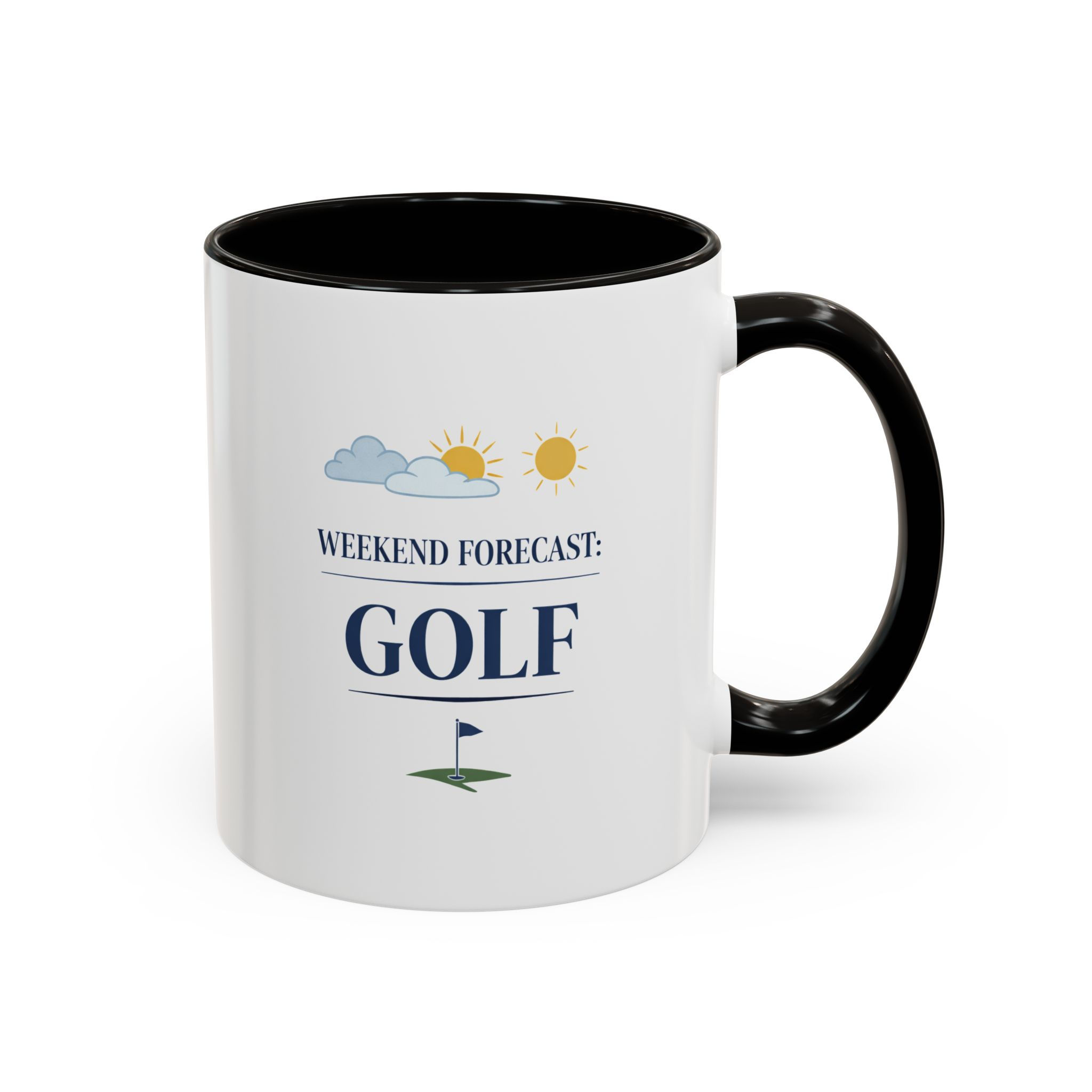 Weekend Forecast Golf Mug 11oz| Father's Day Birthday Golf Tournaments Groomsmen