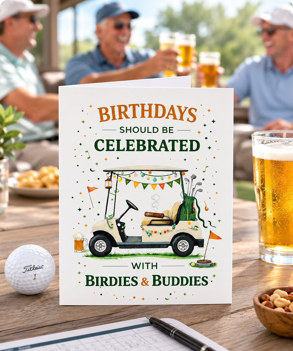 Thumbnail: Birthday Card for Him | Golf Greeting Card for Men | Birdies & Buddies