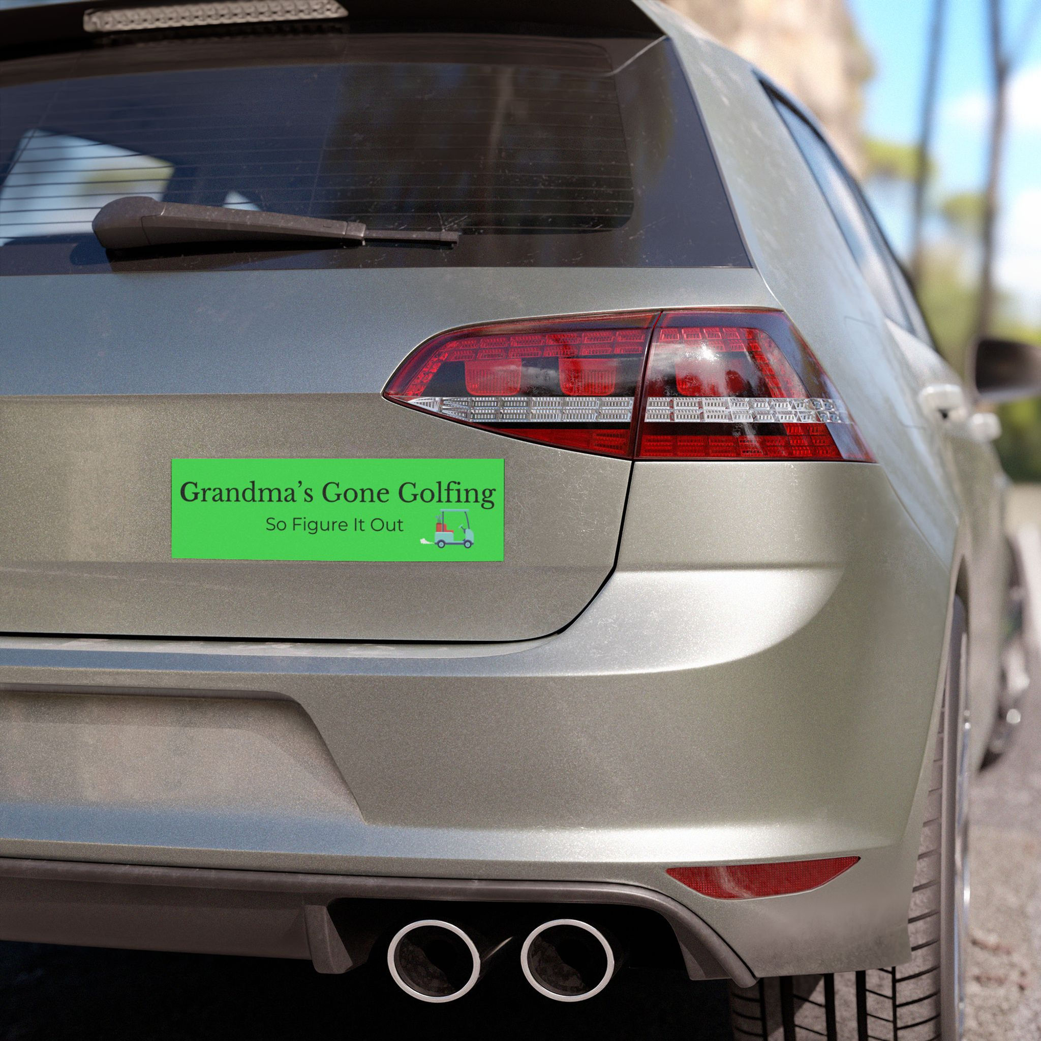 Grandma's Gone Golfing Car (or Cart) Magnet