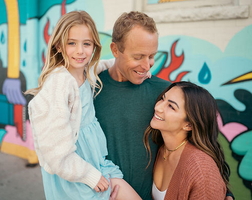 Family-man, woman and child