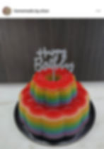 Rainbow Agar Agar Jelly Cake